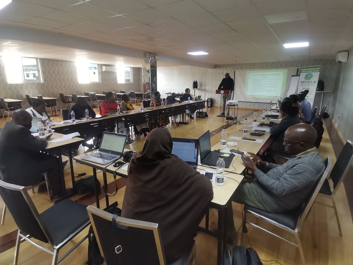 joycelagat's tweet photo. @waluwande Co-chair NECSA-Kenya and @SimonKGatuhi from the National Environmental Complaints Committee during a workshop on infrastructure monitoring supported by @WWF_Kenya https://t.co/BqjhVMRLWV