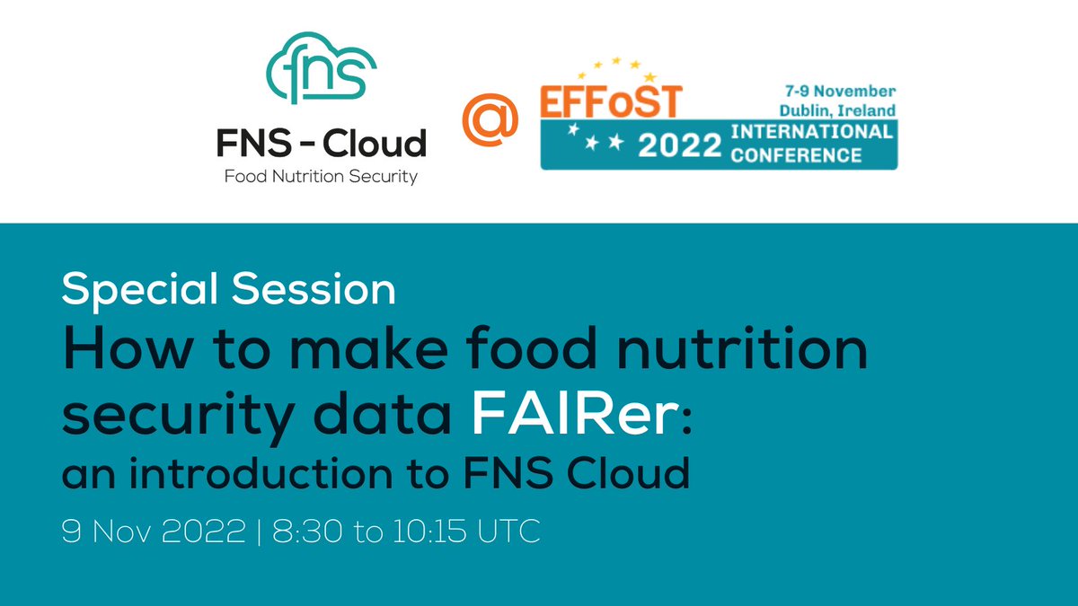 FNSCloudEU's tweet photo. #EFFoST2022 in Dublin 🇮🇪 is almost here!

Join our session "How to make #Food #Nutrition #Security #Data FAIRer" and learn how the #FNSCloud can help you and your research!

📅 Wed 9 Nov
🕣 8:30 UTC
📌 Room 442

Full programme 👉https://t.co/GpkmfmHweA
#FAIRprinciples #Opendata https://t.co/YRd3p6Autg