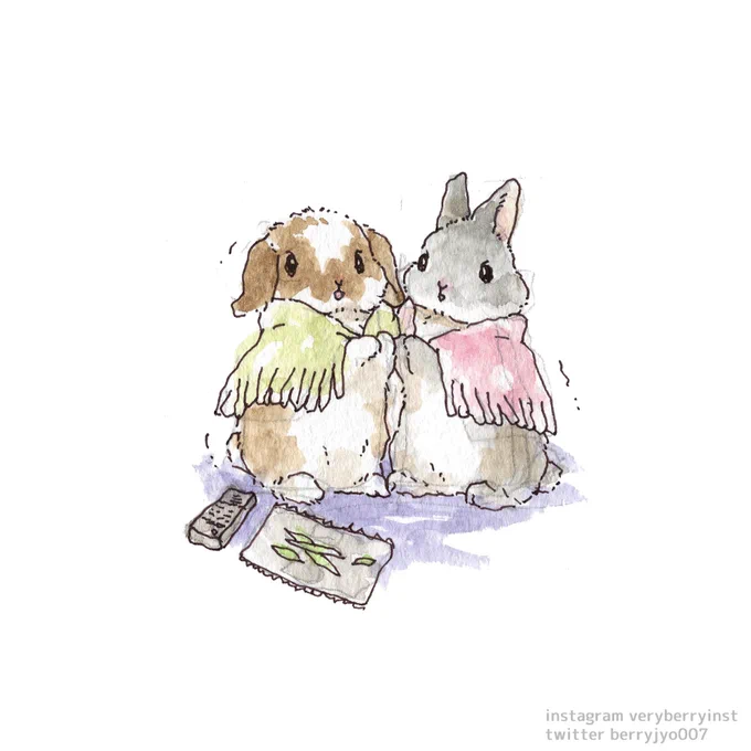 ぶるぶるうさぎさん実は昨日、利き手を痛めてしまいペンが持てないため左手で描いたのですが…線がブルブルしちゃってせっかくなので…ホラー映画でブルブルしてるうさぎさんを描いたよー\コワイヨー/ :: 