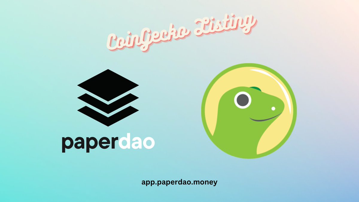 paperdaomoney's tweet photo. Thank you @coingecko for updating our listing!

Now $PPR circulating supply and market cap shows correctly on CG!

https://t.co/gkl4618pB7 https://t.co/jXsQpwaryC