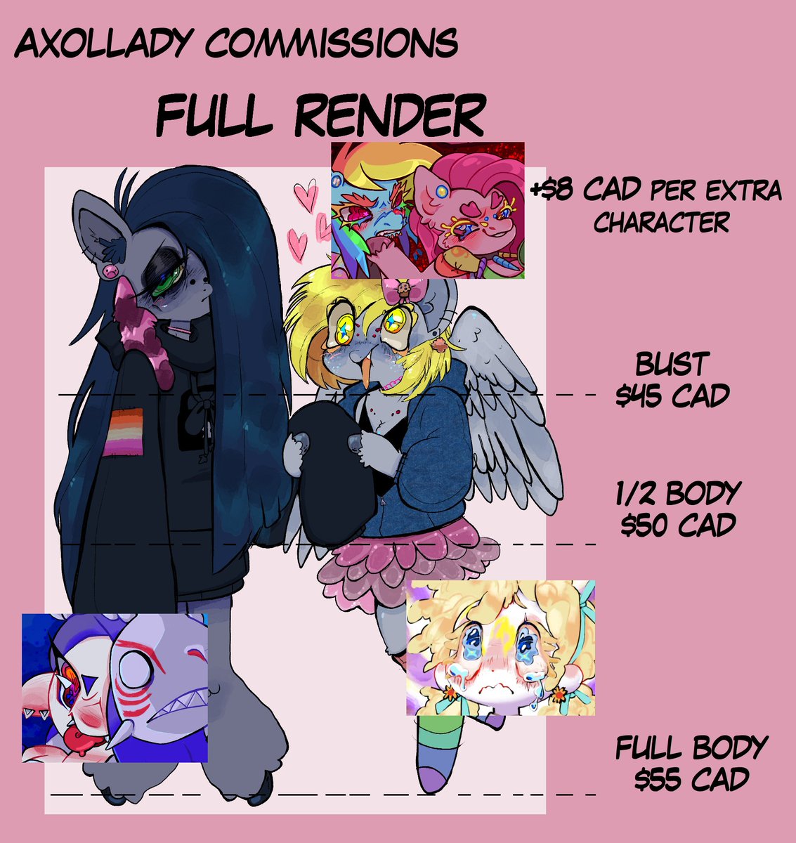 Commission info!! please DM me if you are at all interested! Please make sure to read the TOS listed in this thread before commissioning. 