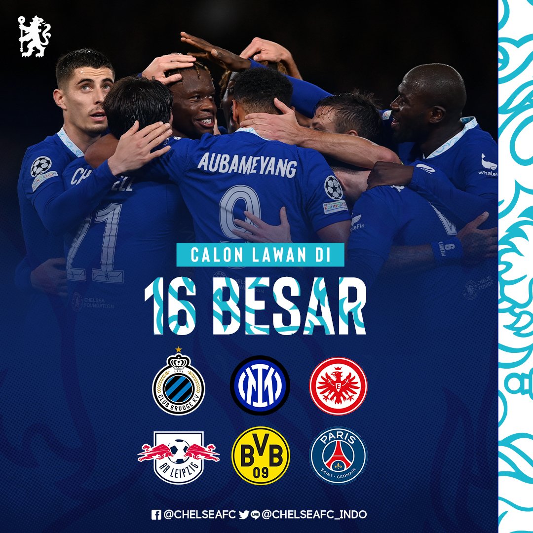 Kamu nanya calon lawan the Blues di 16 besar #ChampionsLeague? 🤔

Langsung aja balas di reply lawan yang pantas buat Chelsea. 👇

#UCL #CFCIndo