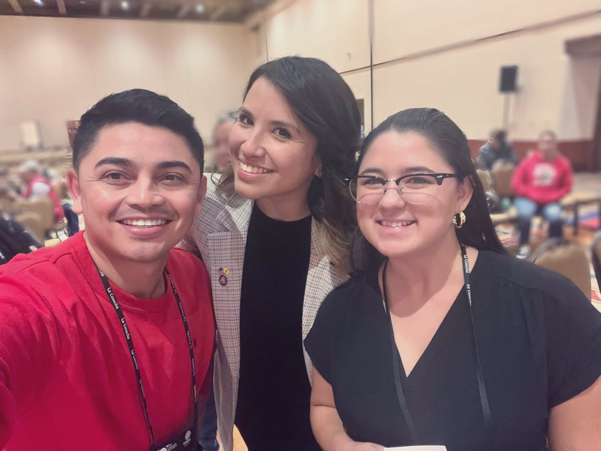 All I can see in this picture are three positive disrupters. <a href="/CindyNavaSpeaks/">Cindy Nava</a> so many newcomers look up to you. Your leadership and advocacy for our community are the answer for those whose voice has been muted because of shame, fear, or lack of space to be heard.#LaCosecha2022