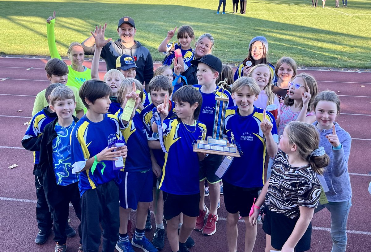 Wonderful Wednesday and it was a wonderful day for cross country. Congratulations to all the runners who participated and a huge thanks to all the volunteers who helped make this possible. Well done Alberni Elementary who took home the District title.@craig_mcaulay