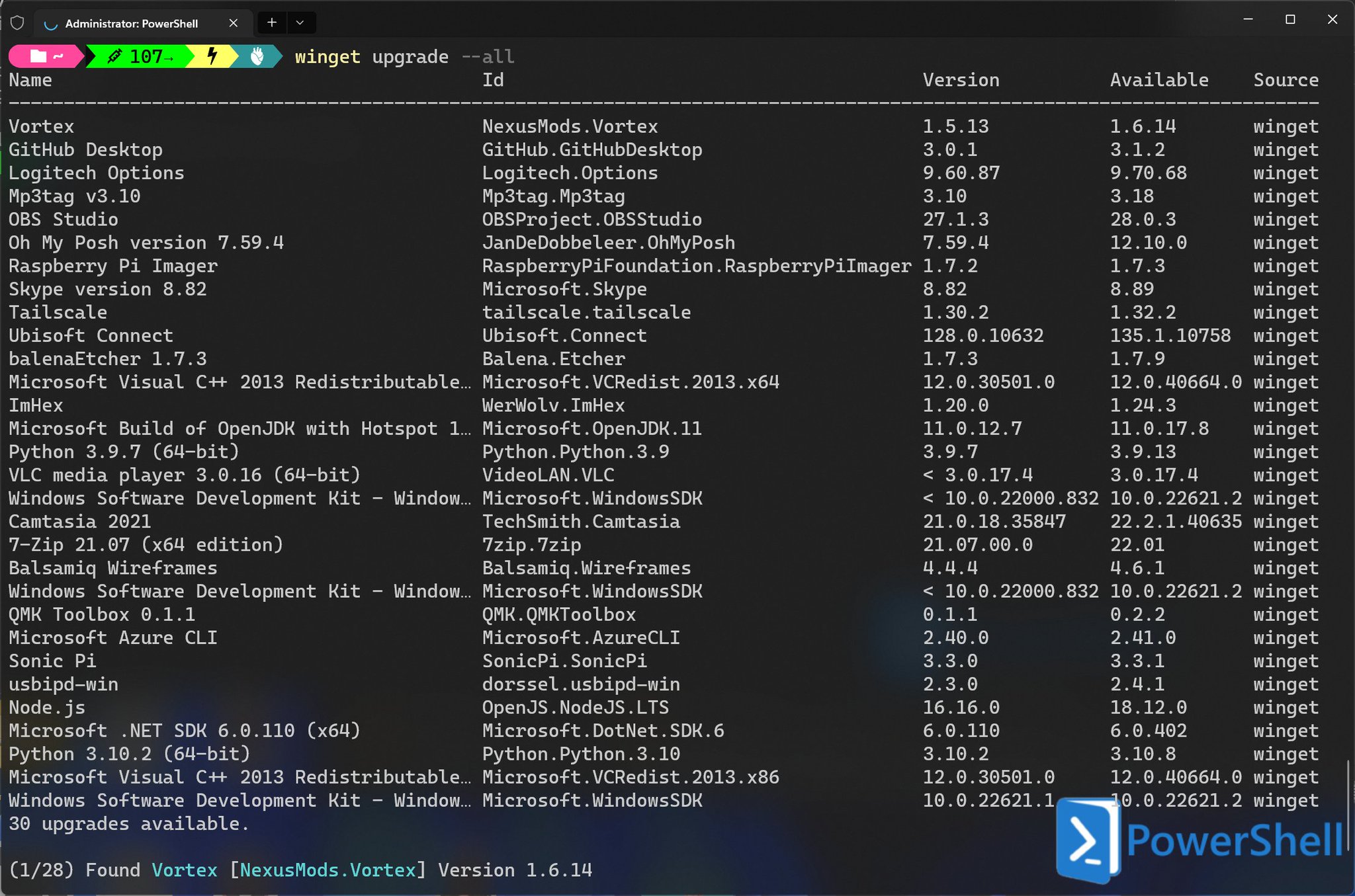 Scott hanselman on twitter winget upgrade all https t co
