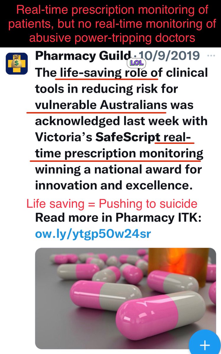ContactVVR's tweet photo. 2018 #Telstra #SafeScript began in VIC. I’ve been speaking up about it since then. May be when a large num of newly💉💉crippled are abused by doctors *repeatedly for years*, they’ll give a damn. Perhaps I should stop caring about them coz they never cared. Sorry for being blunt. https://t.co/jcJZoQB0m2
