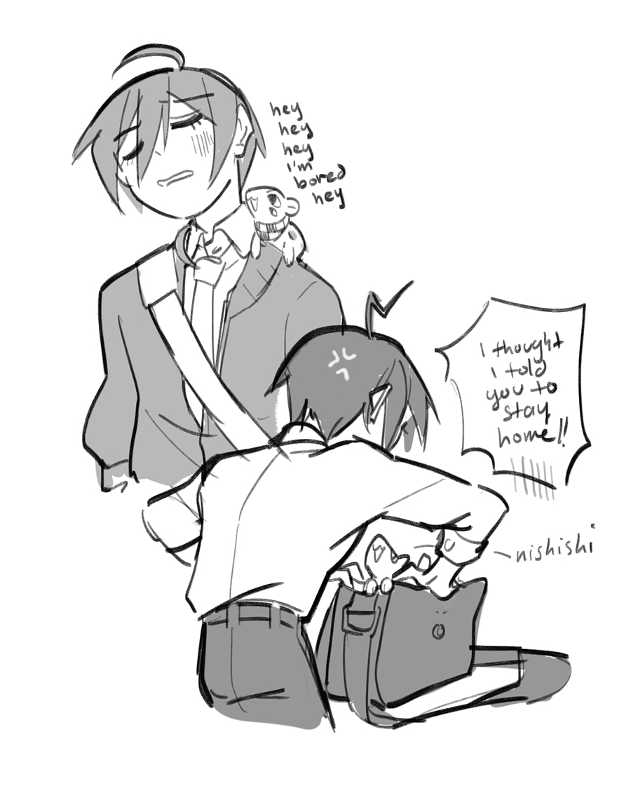 +2 more rkgks bc an anon asked! arcade date & postfic omake. saihara will never know peace again 