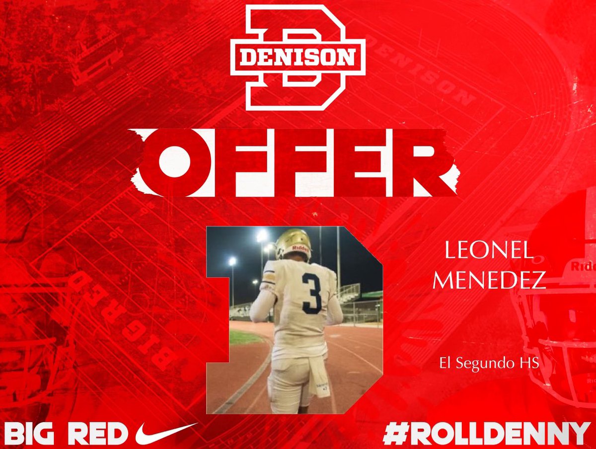 After a great conversation with Coach Hatem, I am blessed to announce I have received my 4th offer to Denison University