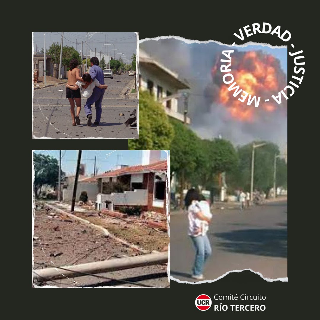 #3Nov1995 - #3Nov2022
📅 27 Años del atentado en nuestra ciudad de #RíoTercero
💪 Esperando nuestra reparación histórica #UniversidadNacional
📣 Memoria, Verdad y Justicia por los 7 fallecidos y centenares de accidentados
#NoFueUnAccidente
#FueUnAtentado 
#NoOlvidar