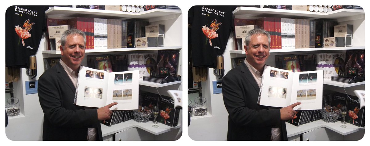 StereoSimian's tweet photo. Hey @geoffinstereo - some of you!

#3D #stereoscopic photos at @proudgalleries for the 
#stereoscopyisgoodforyou contributor day 02/11/22.

@DrBrianMay 
@londonstereo https://t.co/0ieiJCJ2de