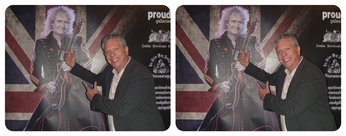 StereoSimian's tweet photo. Hey @geoffinstereo - some of you!

#3D #stereoscopic photos at @proudgalleries for the 
#stereoscopyisgoodforyou contributor day 02/11/22.

@DrBrianMay 
@londonstereo https://t.co/0ieiJCJ2de