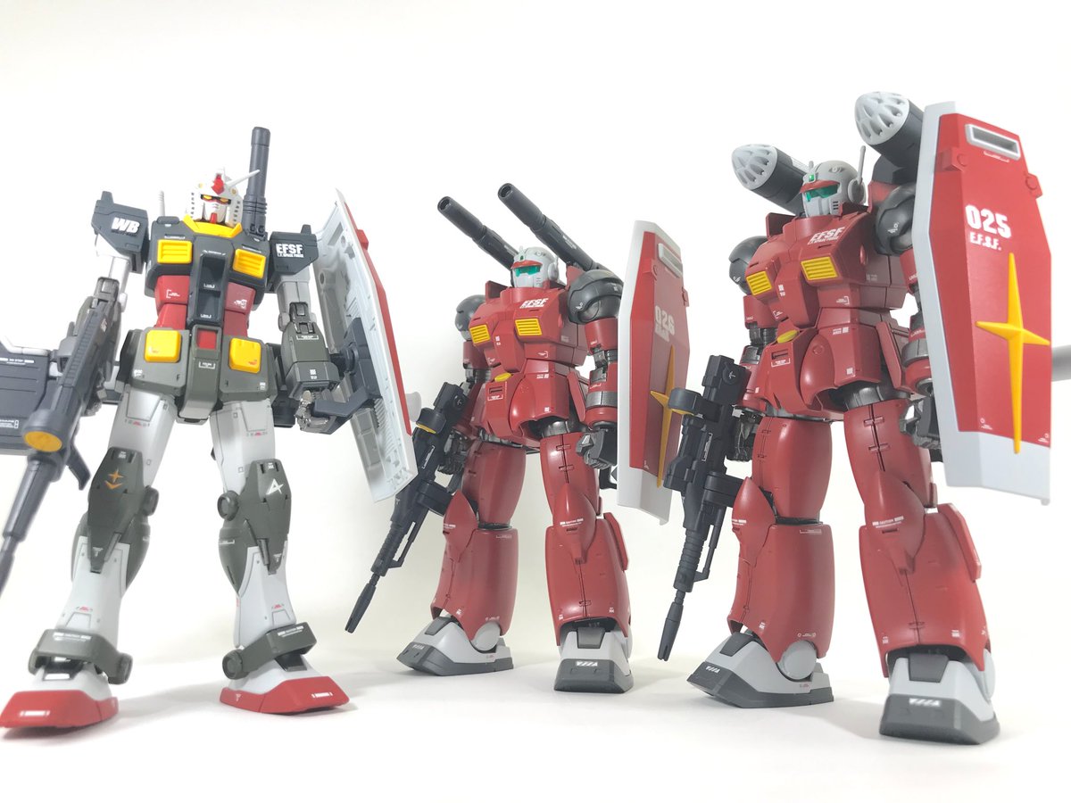 KOSSER8's tweet photo. オリジン版ホワイトベース隊です。GUNSTAさんにも投稿してるので良かったら見てください。#オリジンガンダム #初期型ガンキャノン #MSD https://t.co/gEboL2NF1o