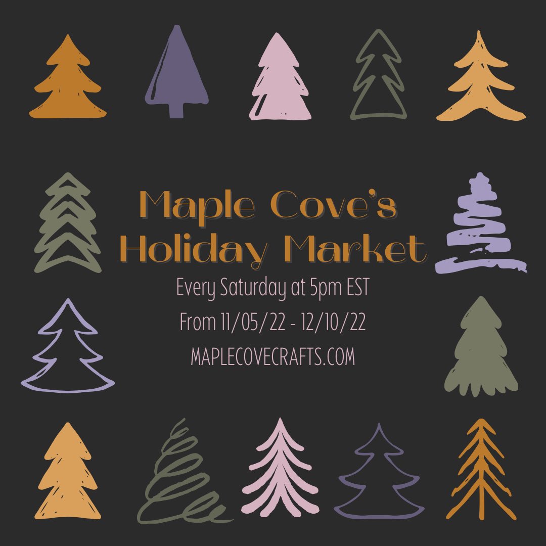 maplecovecrafts's tweet photo. trying something new this holiday season!! 🖤✨ begins this saturday! https://t.co/SXIOvZSdCp