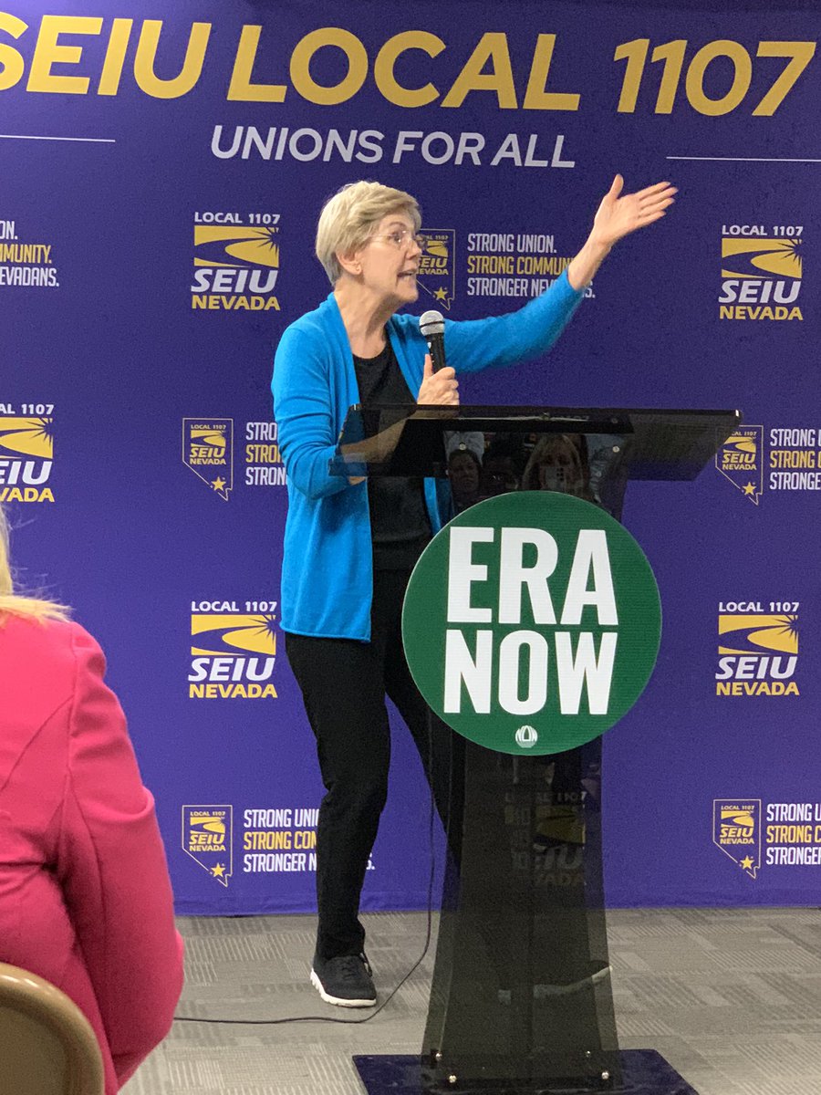 TWWNevada's tweet photo. @SEIU1107 and @NevadaNOW hosted an amazing event tonight with @SenWarren @DoloresHuerta @repdinatitus @CiscoAguilar @LGCanoBurkhead @SheaBackusEsq @Senatorspearman reminding us of why we’re fighting and why we won’t ever stop. #Nevada is #battleborn! https://t.co/f3DJwlZg6N