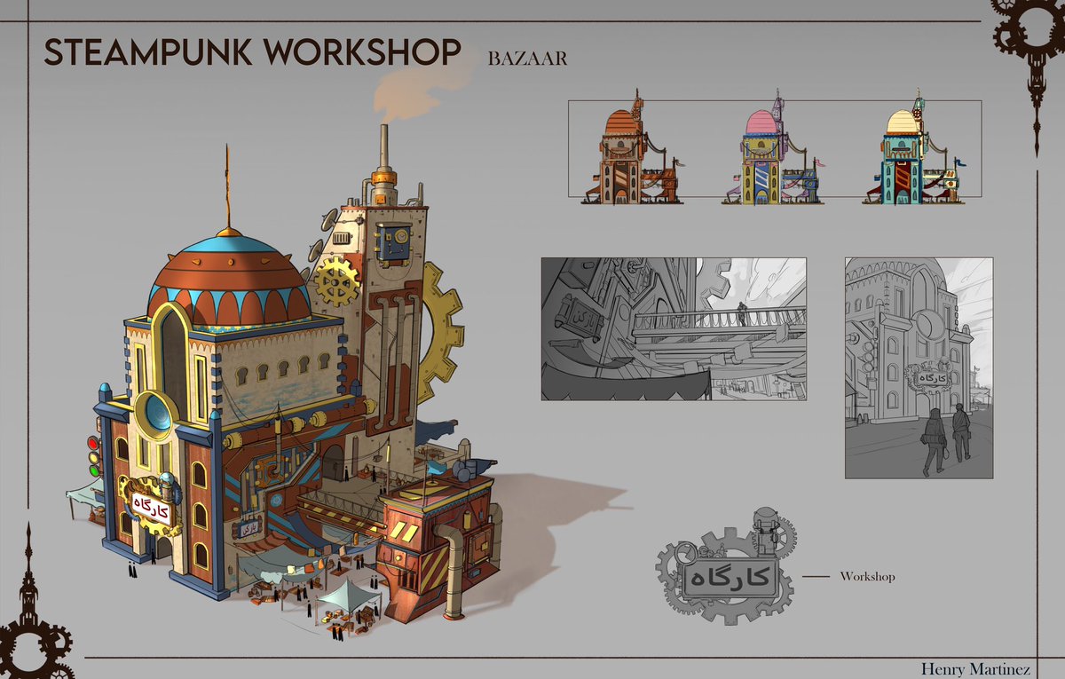 henrym_art's tweet photo. Environment concept for my concept art class. Inspired by Persian culture/architecture. https://t.co/4vjcBDYiAO