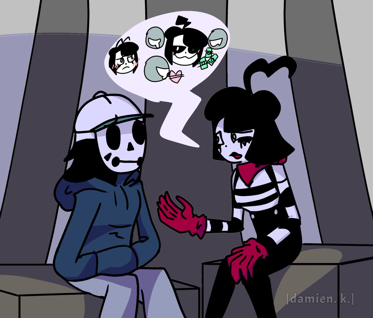 cOlDjAmiY632's tweet photo. The one moment of my mime and dash AU. I say its pretty touched.
#mimeanddash #derpixion
#AU #art #mimeanddashAU https://t.co/eA0CpBpAsr