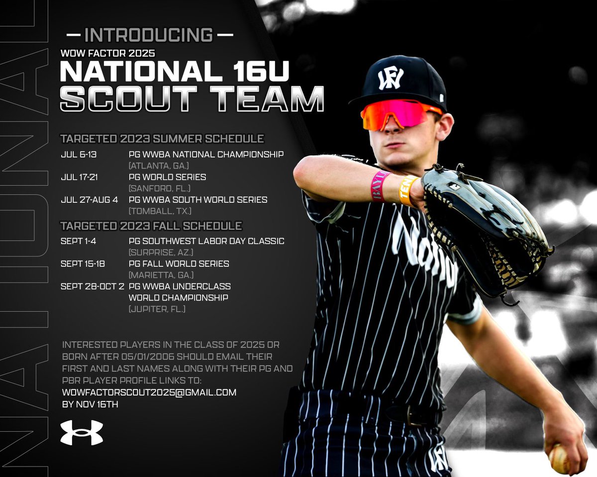 Follow @wowfactorscout2025 on IG to keep up with the latest news regarding the all new Wow Factor 2025 National Scout Team.