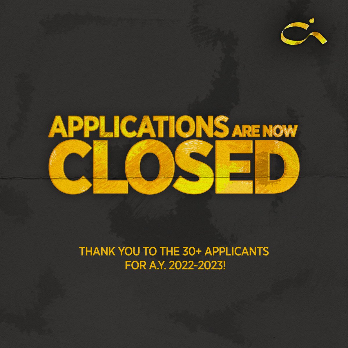 CDA_XU's tweet photo. Applications for Circulo de Arte are officially closed. 
We are proud to announce that we received 30+ SUBMISSIONS. It is highly encouraged for the applicants to participate in order to become OFFICIAL MEMBERS of the organization. 
Thank you and good luck, aspiring artists! https://t.co/jCRuvcF60U