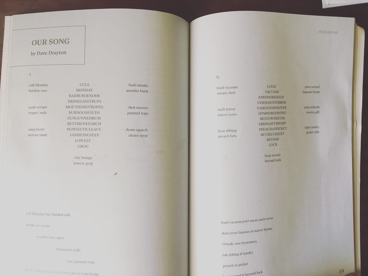 _davedrayton's tweet photo. our song - a poem in parts made up of parts made up of parts made up of pieces - in the latest (beautiful!) @OverlandJournal https://t.co/8z5K6fve6j