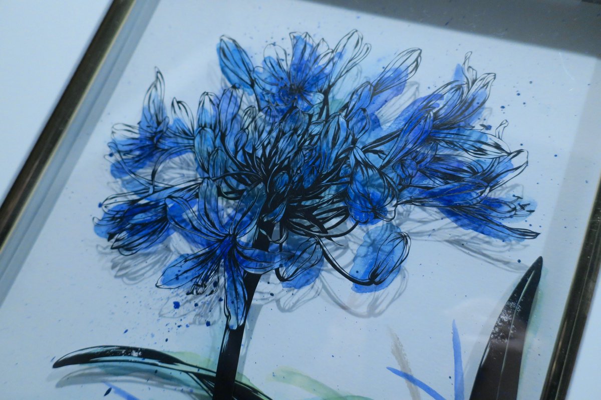 「鮮烈ないのちの色。 #私が抱える青を見て欲しい 」|切り絵作家金平糖@切り博/デザフェス両日 F-290、291のイラスト