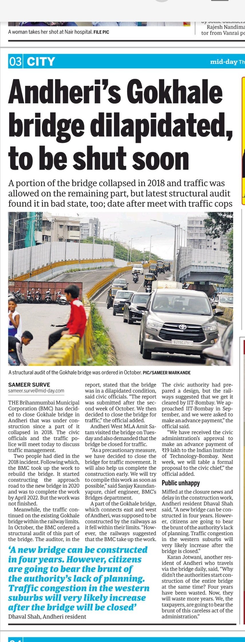 formal report about traffic jam
