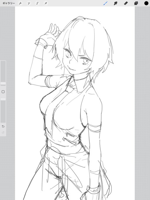 ずーっとラフしてる 