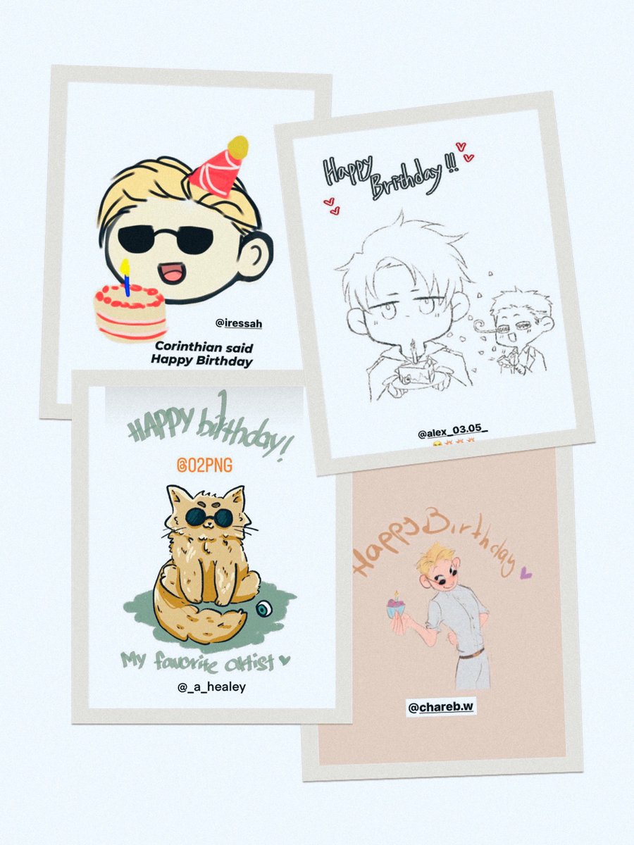 Not to brag but look at these bday doodles I got from my talented followers😭 