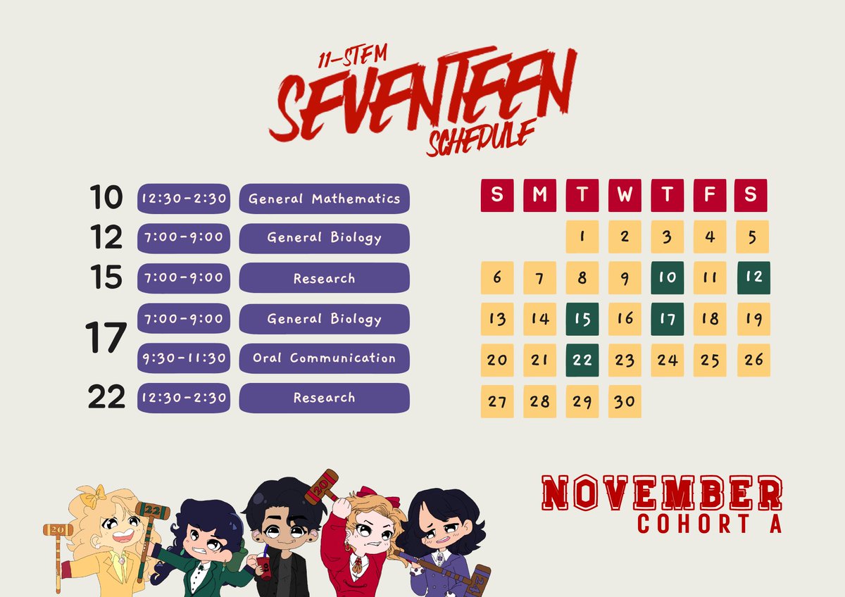 stemseventeen's tweet photo. Welcome STEM Seventeen (Whoa) 📣
Still time to make things right (Whoa) 📣

After the long agony of waiting, finally, today, Seven from Cohort A and Tean from Cohort B present the limited face-to-face schedule for 11-STEM-17.

Stay safe, Seventeen! See you soon 💛 https://t.co/RbuwmJ24wE