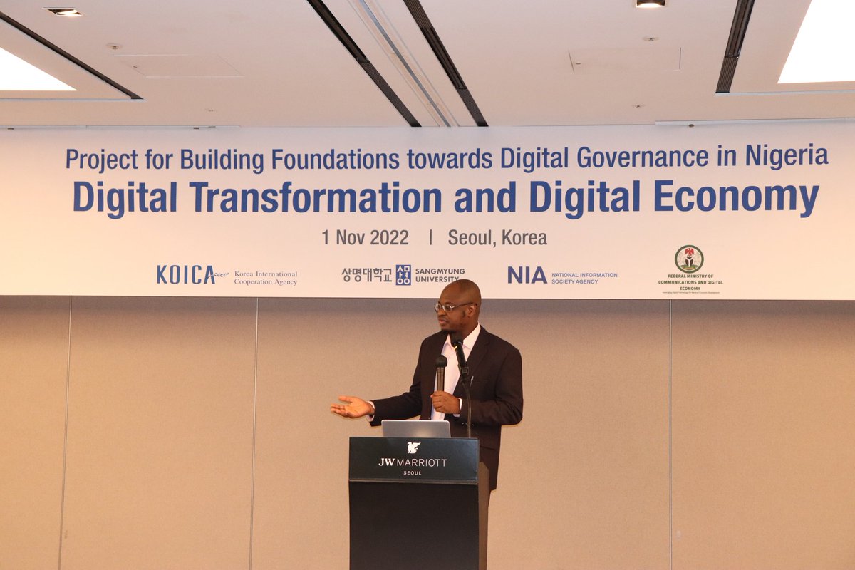 Last Tuesday <a href="/ProfIsaPantami/">Prof. Isa Ali Ibrahim, CON</a> attended Digital Transformation &amp; Digital Economy in Seoul, Republic of Korea, as part of the ongoing e-Gov. project sponsored by South Korea through KOICA. Head of Service, Chairmen, CEOs, academics &amp; others also participated. 
#DigitalNigeria
