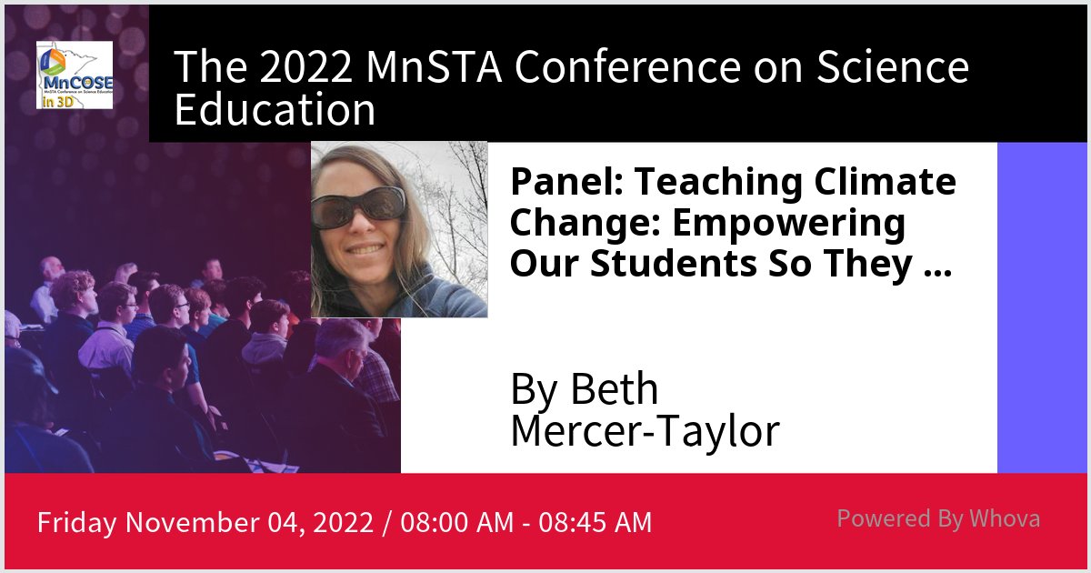 bethminn's tweet photo. I am speaking at The 2022 MnSTA Conference on Science Education. Please check out my talk if you're attending the event! #MnCOSE22 #MnSTA - via #Whova event app https://t.co/vmbj7lEPN9