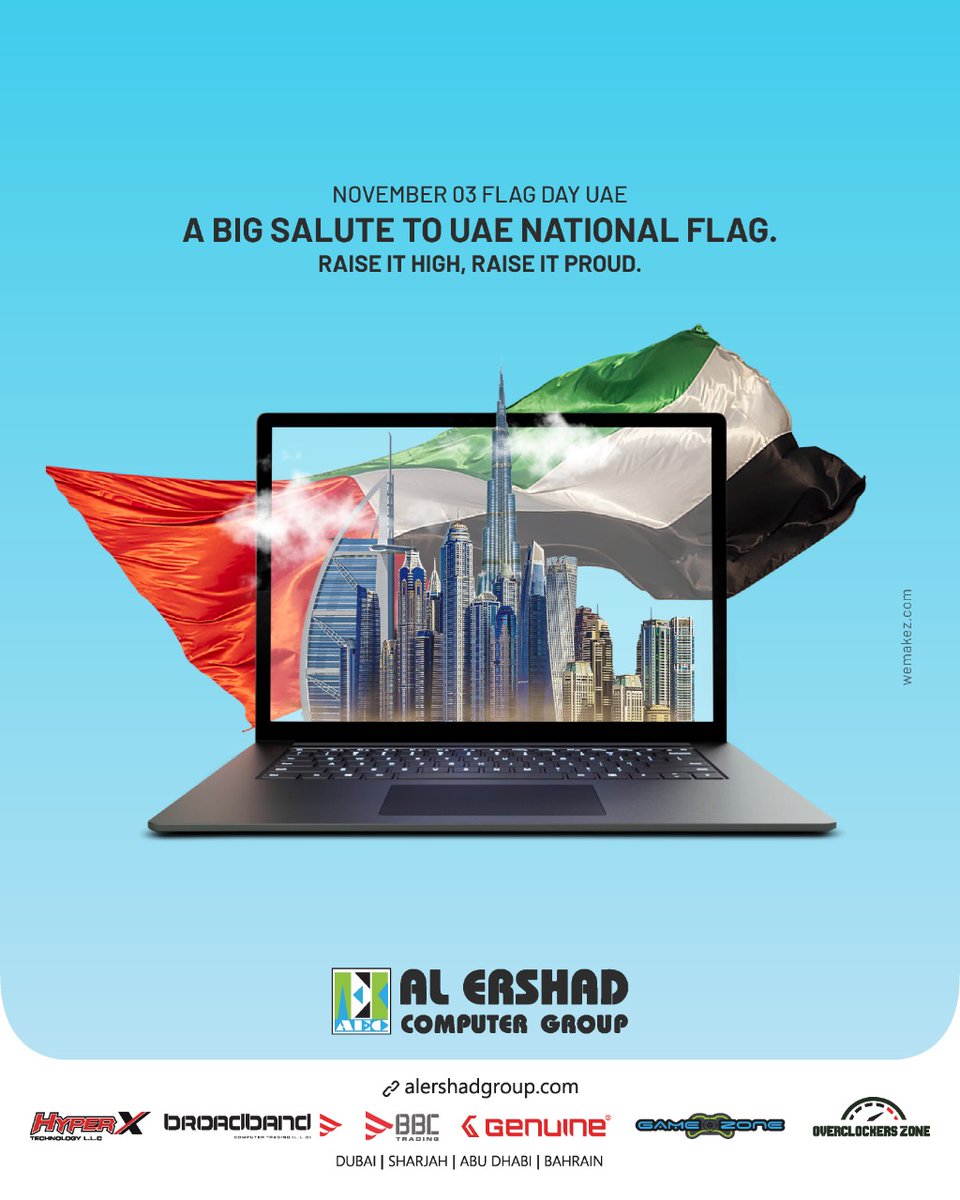 UAE FLAG DAY
A Big Salute to UAE National Flag 
Rise it High, Raise it Proud
alershadonline.com 
#flagday #nationalday #uae  #flagday2022 
#alershadgroup  #alershadonline #iuae #sharjah #dubai