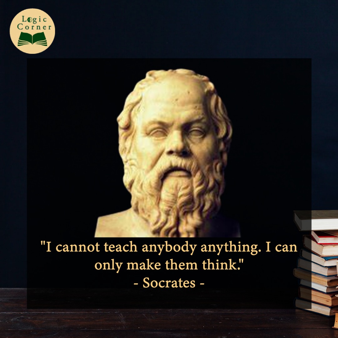 LogicCorner's tweet photo. "I cannot teach anybody anything. I can make them think."
-Socrates-
#filsafatquote 
#filsafatquotes 
#quotesfilsafat 
#philsophyquotes 
#quoteoflife 
#socratesquotes 
#socrates https://t.co/sznSw1uSgo