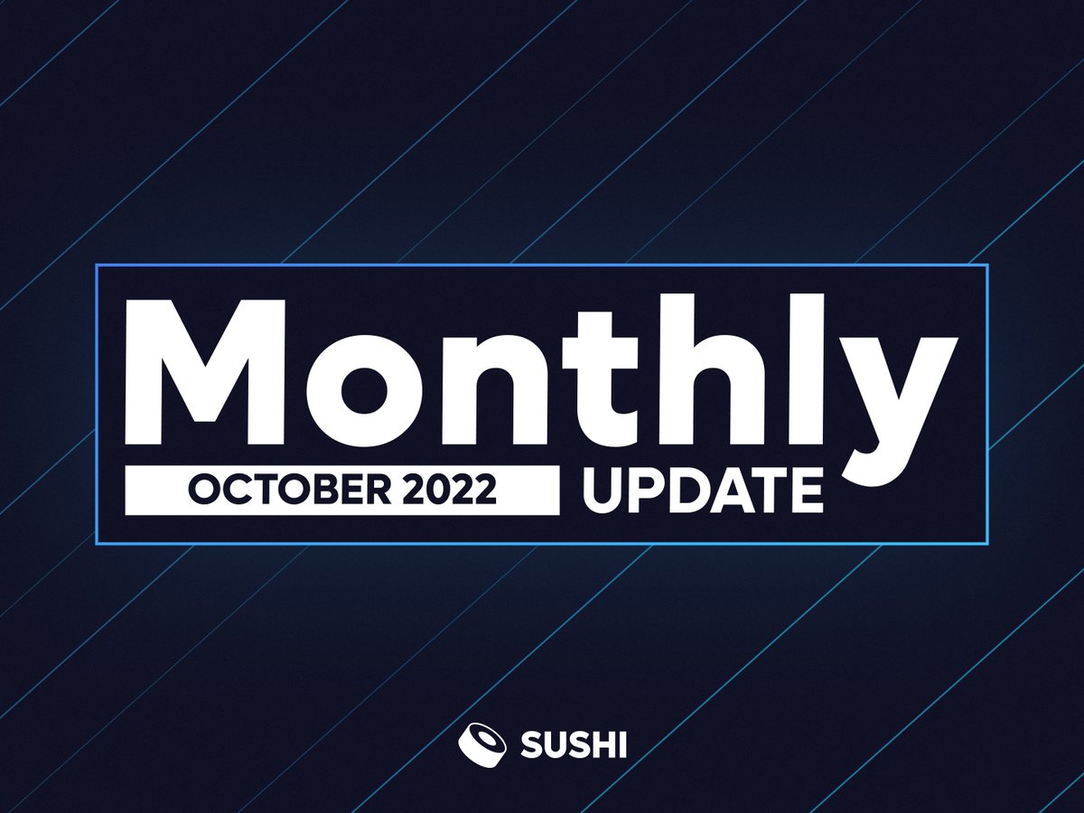 SushiSwap's tweet photo. 📰 Sushi October Recap is out!

A full month of product, governance and community updates! 🍣

👉🏻 Read about releases, announcements and other news in our monthly recaps:
https://t.co/YNFJZubf8y https://t.co/amKMcxPxPC