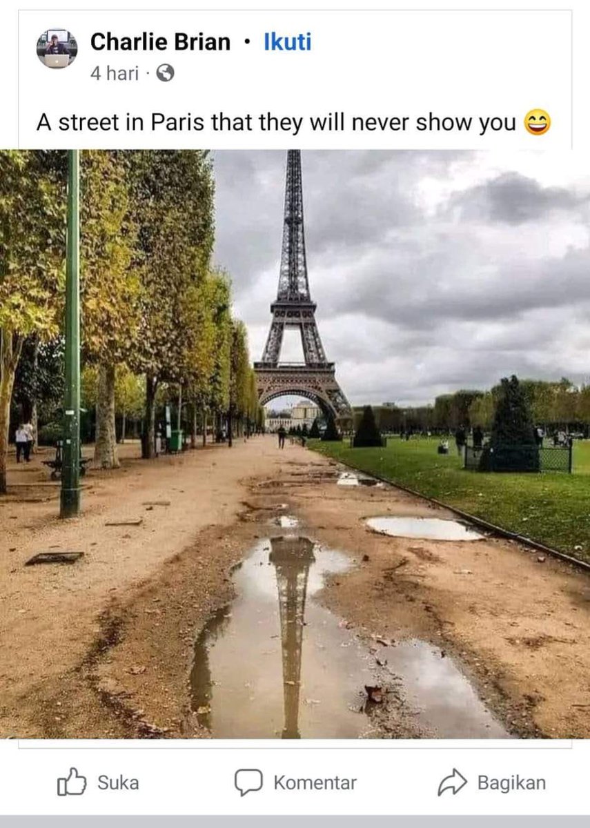 txtdrbekasi's tweet photo. Inilah saaatnya menyama nyamakan bekasi dengan paris https://t.co/FYMeOH0V49
