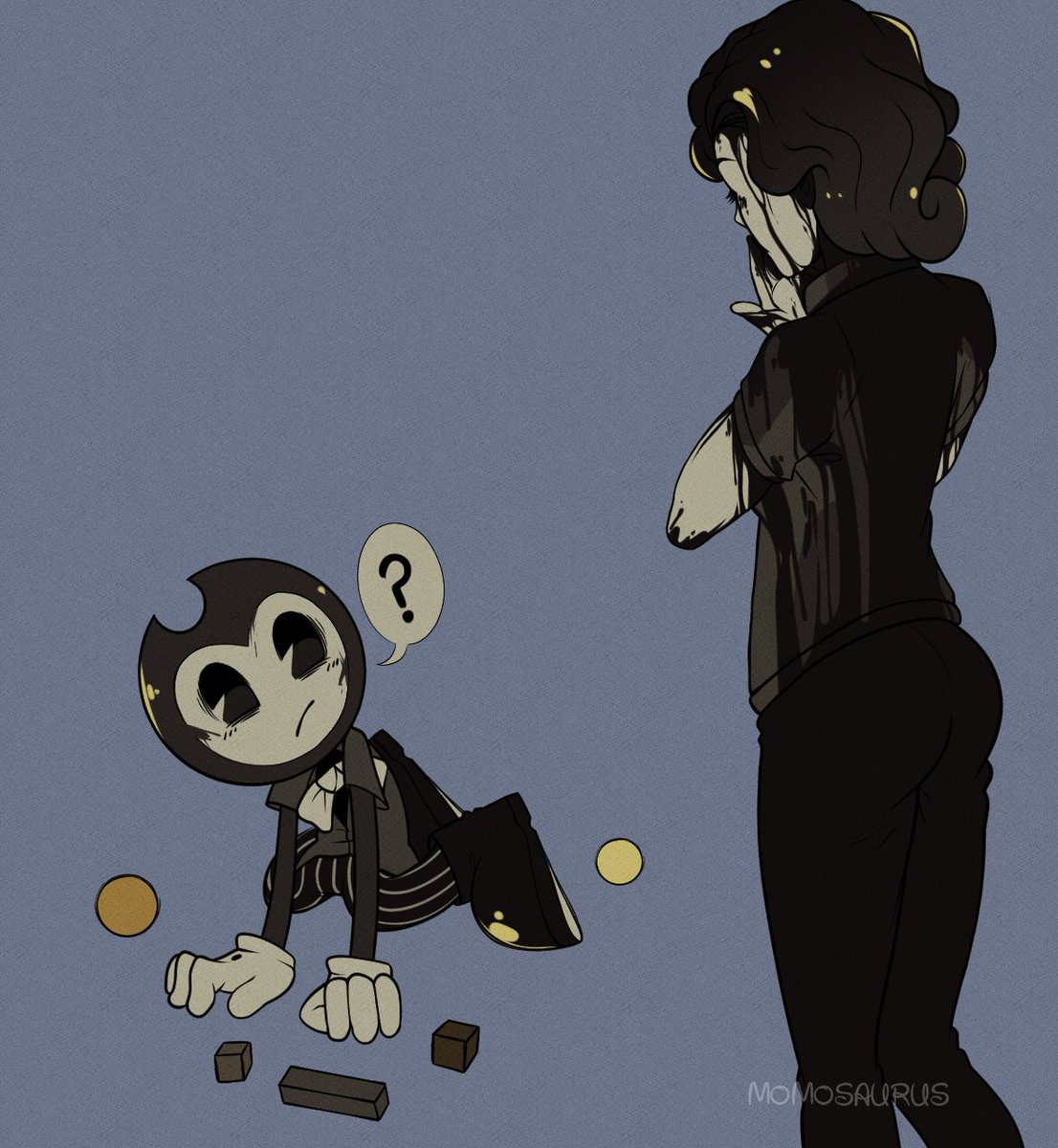 M0M0SAURUS's tweet photo. Emotional support demon
#BENDY #BATDR https://t.co/sXNzDnOKDW