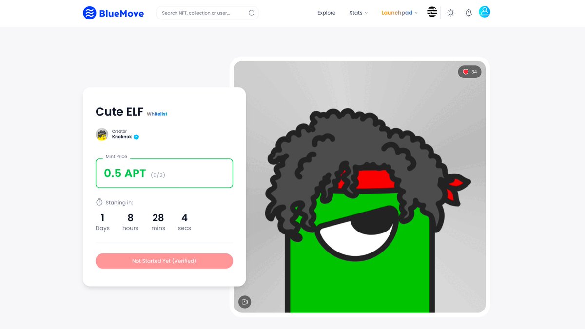 knoknok_elf's tweet photo. Cute ELF will mint on @BlueMoveNFT tomorrow

Last 1000 Cute ELF NFT WLs #Giveaway

Task👇
1⃣️Follow @knoknok_elf 
2⃣️❤️+RT+Tag 3 PPL
3⃣️Mint info https://t.co/GFdZq91KHm

The first 1000 ppl to fill in the form will be eligible for WL https://t.co/js4X3rwaS2

#Aptos #Airdrop https://t.co/fpACSRkbDN