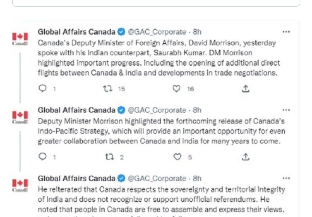 Canada govt ने कह दिया कि वे किसी भी #refrendum2020 का साथ नहीं दे रहे. Canada govt #india में दखल नहीं देगी.. अब तेरा क्या होगा बे कालिया 🤣@gurpatwantpannun gurpatwant pannu