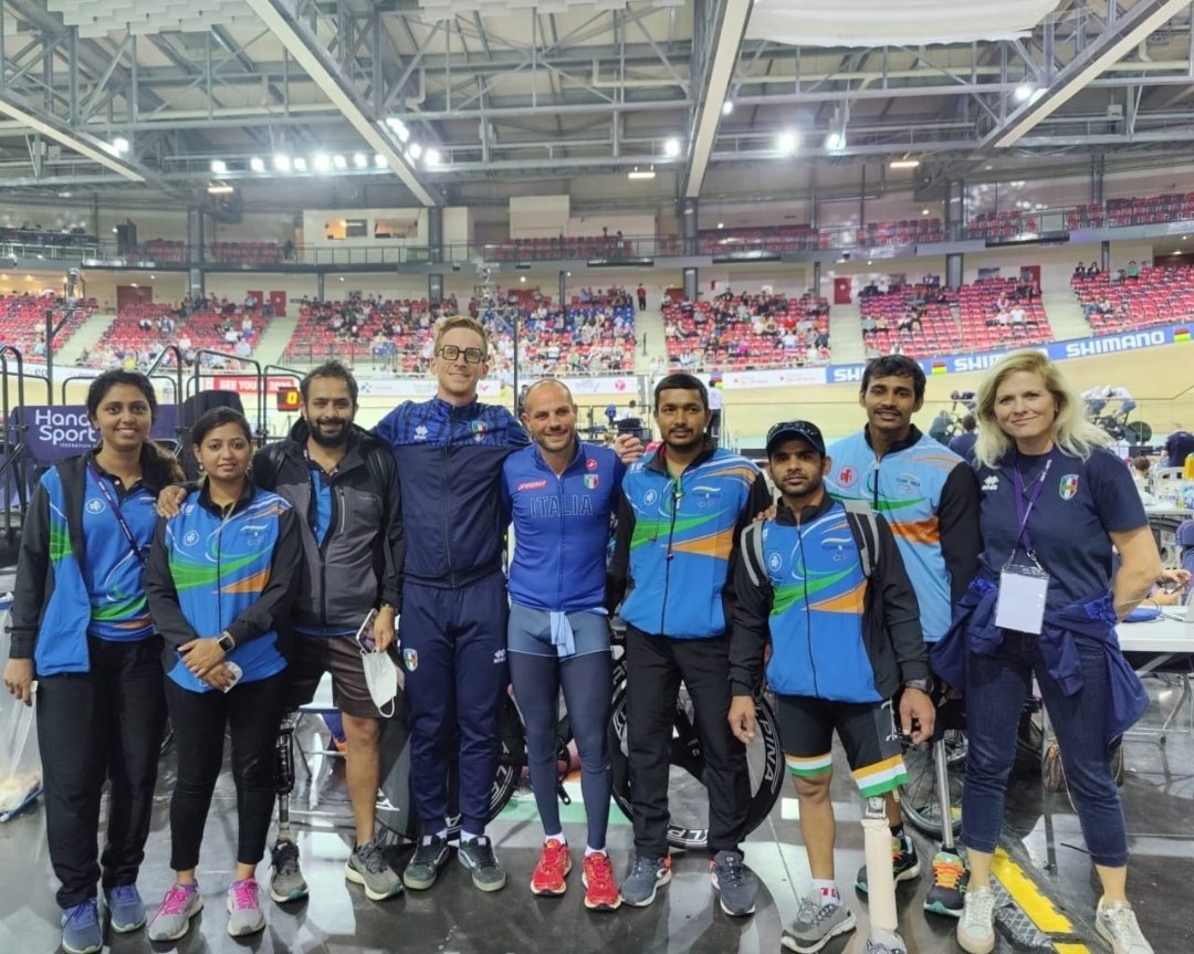 Thanks and more thanks to Team Italy for supporting Team India and guiding us in this championship!

<a href="/RudyProject1985/">Rudy Project</a>
<a href="/RudyProjectNA/">RudyProjectNA</a>
<a href="/PaoloSimion/">Paolo Simion</a>
<a href="/AdityaMehtaF/">Aditya Mehta Foundation</a>

#paracycling #worldchampionship #france #parasports #mudhratrust #paraathlete #paralympics #supportparasports #support