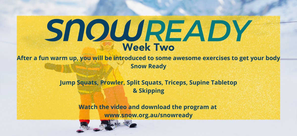 Snow Australia (@snowaust) on Twitter photo There are 7 weeks until the holiday season, so NOW is the time to prepare your body and mind for your festive holidays.
Join <a href="/samikennedysim/">Sami Kennedy-Sim OLY</a> for Week 2 of the SnowReady program - suitable for persons of all abilities ▶️ snow.org.au/snowready/epis… There are 7 weeks until the holiday season, so NOW is the time to prepare your body and mind for your festive holidays.
Join <a href="/samikennedysim/">Sami Kennedy-Sim OLY</a> for Week 2 of the SnowReady program - suitable for persons of all abilities ▶️ snow.org.au/snowready/epis…