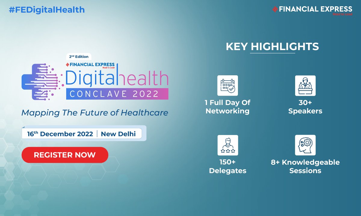 FinancialXpress's tweet photo. Block your date for the 2nd Edition of FE Digital Health Conclave scheduled for December 16, 2022, in New Delhi.
Here are the Key Highlights.
Register Now to attend: https://t.co/4neD38Yh5d
#FEDigitalHealth #FinacialExpress #Healthcare https://t.co/iph0jMYDiy