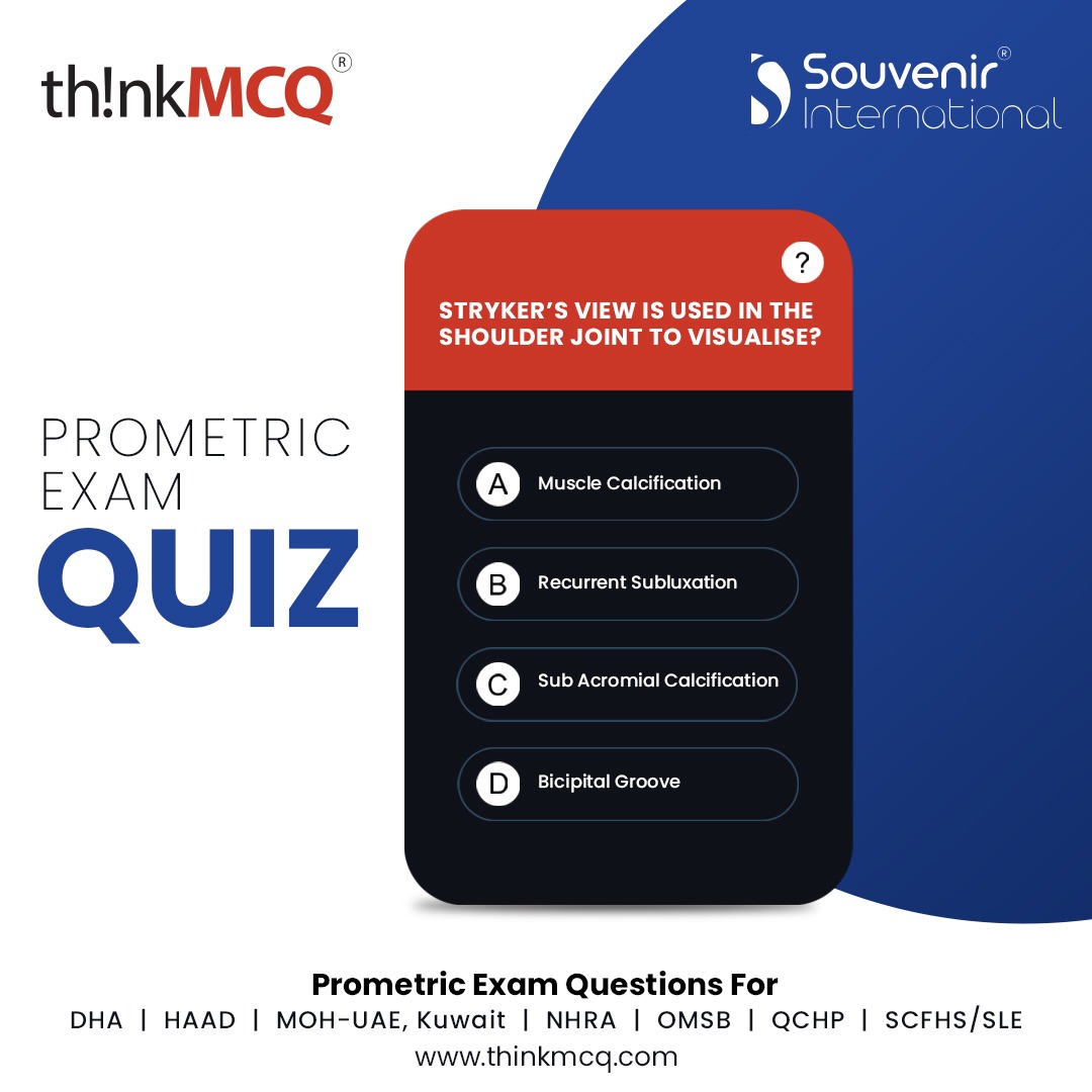 th!nkMCQ #PrometricExamQuiz!!!
Do you know the correct answer to the above question? Test your level of proficiency in exam preparation for the Gulf Medical Council. 

#uaejobs #uaejobs #healthcarejobsuae #medicaljobsuae #MCQguide #MCQDatabank