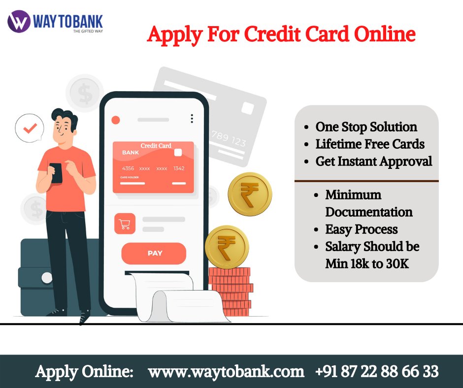 waytobankweb's tweet image. Apply For Credit Card Online at Waytobank. Get Lifetime free Credit Cards, Instant Approval, Minimum Documentation With Easy Process.

Apply Online:
Call: +91-87 22 88 66 33
Visit: waytobank.com/credit-card

#CreditCard #CreditCards #Applycreditcard #CreditcardOnline #waytobank