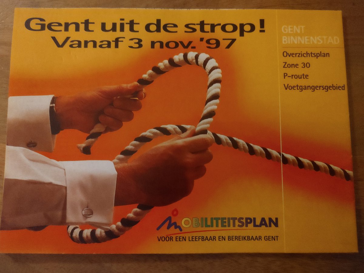 3 november 1997, het eerste circulatieplan! 10 jaar na het afgevoerde lussenplan, de dag dat Gents stadsbestuur gedurfde keuzes maakte,  toonaangevend voorbeeld werd voor veel andere Europese steden nadien. Gelukkige 25e verjaardag ! Merci <a href="/sasvanrouveroij/">Sas van Rouveroij</a> en Frank Beke