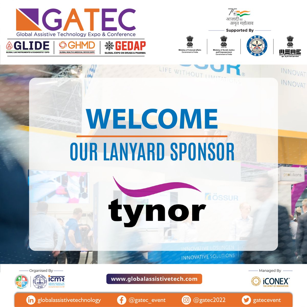 gatecevent's tweet photo. Global Assistive Technology Expo & Conference (GATEC) - 2022 Welcome Our Lanyard Sponsor @TynorOfficial .
@Glide4India
7-9 December 2022 | GMR Ground Aerocity, New Delhi India
Register Now:- https://t.co/YDxWplVE3Q
#gatec #AssisitiveTechnology #Conference #Technologies https://t.co/YUCSHcZt43