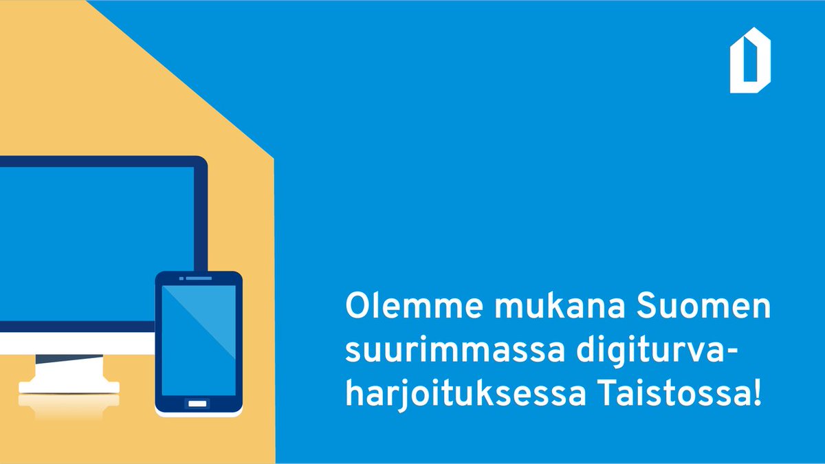 Tänään osallistumme #Taisto-harjoitukseen! <a href="/DVVfi/">Digi- ja väestötietovirasto</a>'n järjestämän harjoituksen avulla varaudumme digitaalisen toimintaympäristön muutoksiin ja uhkiin. #Taisto on Suomen suurin digiturvaharjoitus. Onko sinun organisaatiosi mukana?
Lue lisää: dvv.fi/taisto