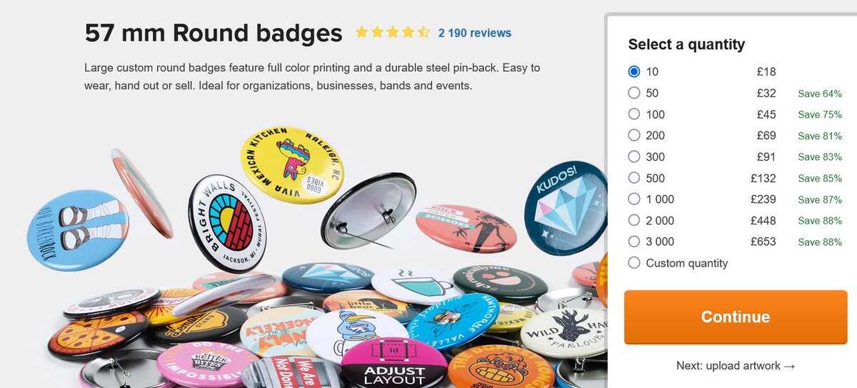 mostly_richard's tweet photo. @AOC $2 less than your $10 button.

Which cost 24p each (wholesale) if you buy 1,000.

You're a secret capitalist aren't you AOC? https://t.co/vBHiDbiHY4