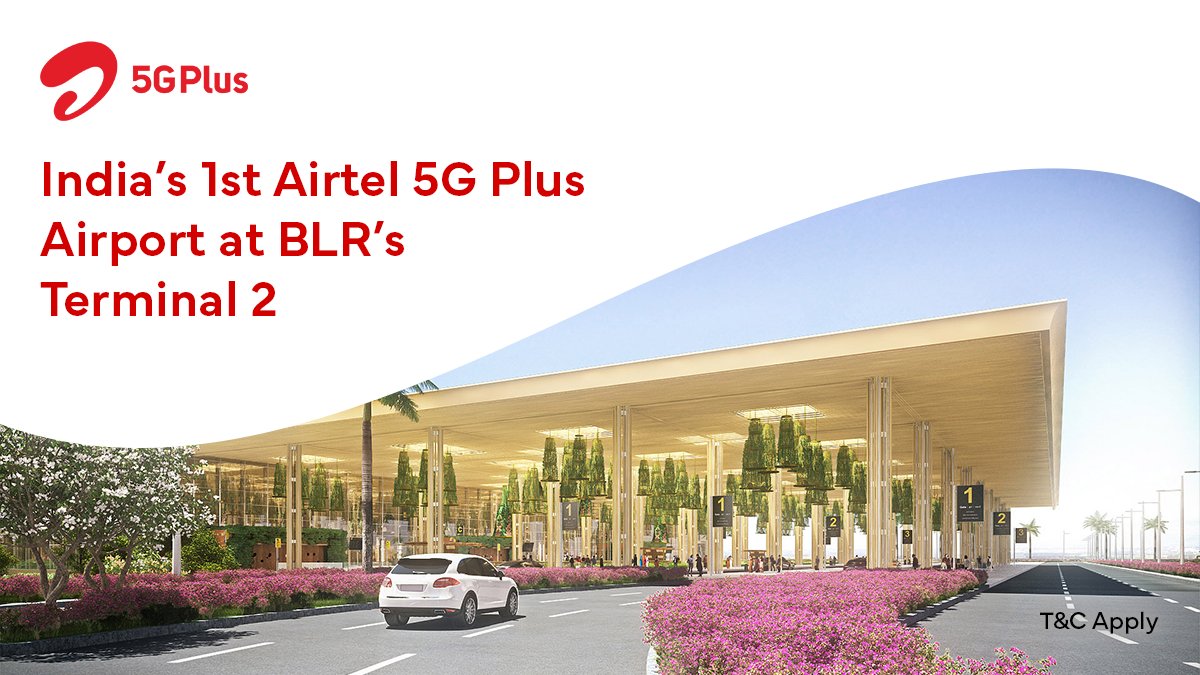 .@airtelindia powers @BLRAirport, #Bengaluru, with ultrafast #Airtel5GPlus, making it the FIRST airport in India to offer #5Gconnectivity.
 
Here’s to flying high with #5G connectivity!
 
Read: bit.ly/3FDj7eD
#Airtel5G

@CMofKarnataka