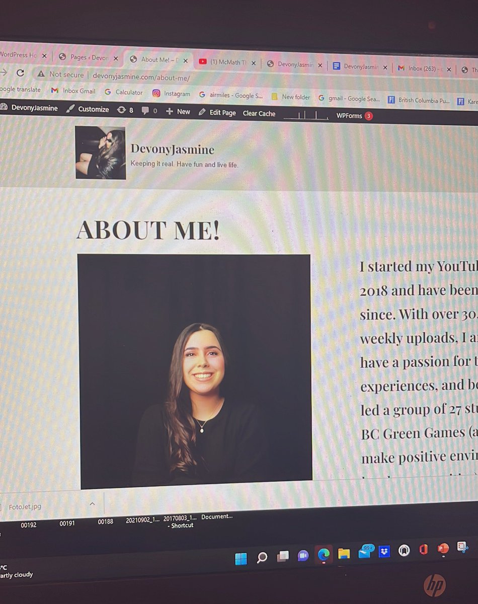 devonyjasmine's tweet photo. adding the finishing touches to https://t.co/5iES69FLNN !! 🤪🤪 #WordPress #BCIT #websites #school https://t.co/msTB5Ji0AX