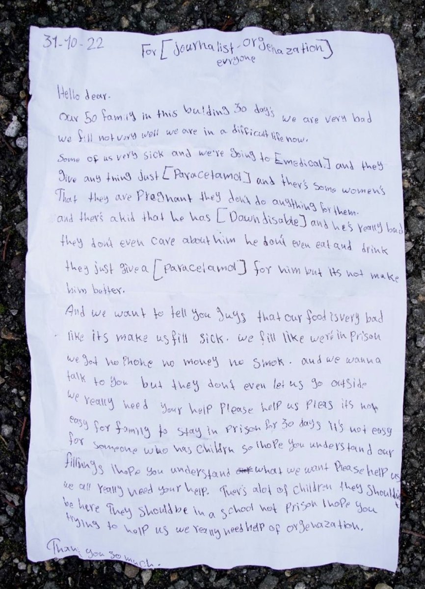 Letter from Manston…tossed over the fence by an inmate via <a href="/BBCNews/">BBC News (UK)</a> 

Migrant girl begs for help in message in a bottle bbc.co.uk/news/uk-634941…