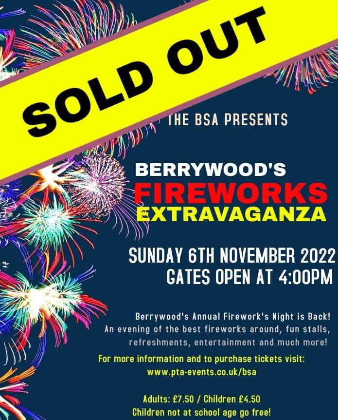 Firework's Night is SOLD OUT!!!

Thank you to all who have purchased tickets... We cannot wait to see you all 2000 of you on Sunday!